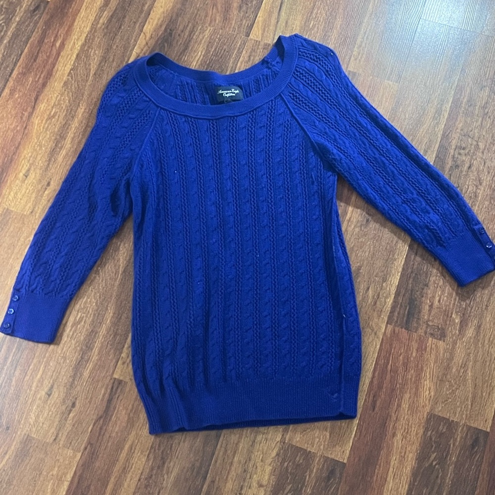Open knit sweater